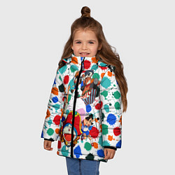 Куртка зимняя для девочки Дораэмон и компания, цвет: 3D-черный — фото 2
