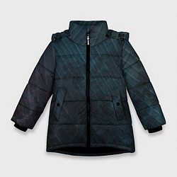 Куртка зимняя для девочки Dark Texture, цвет: 3D-черный