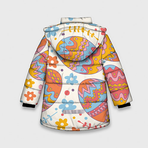 Зимняя куртка для девочки Пасха / 3D-Светло-серый – фото 2