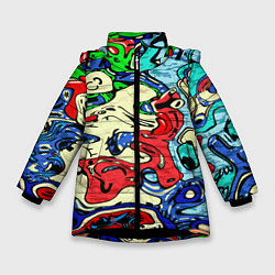 Куртка зимняя для девочки Multicolored, цвет: 3D-черный