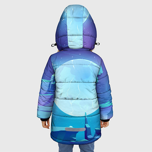 Зимняя куртка для девочки Сквик Squeak Brawl Stars / 3D-Черный – фото 4