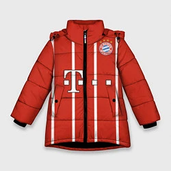 Куртка зимняя для девочки Роберт Левандовски 9, цвет: 3D-черный