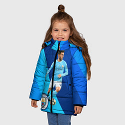 Куртка зимняя для девочки Бернарду Силва Манчестер Сити, цвет: 3D-черный — фото 2