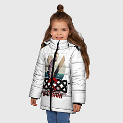 Куртка зимняя для девочки Викинг Бьёрн Железнобокий, цвет: 3D-черный — фото 2
