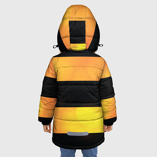 Зимняя куртка для девочки Георгиевская лента / 3D-Черный – фото 4