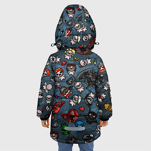 Зимняя куртка для девочки Узор Исаака / 3D-Черный – фото 4