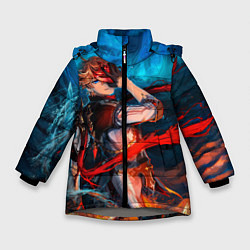 Куртка зимняя для девочки Tartaglia art, цвет: 3D-светло-серый