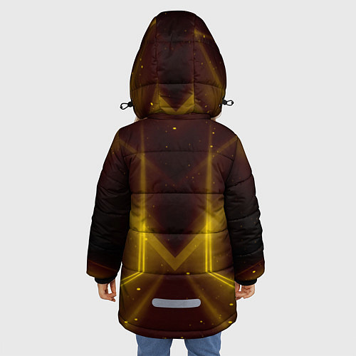 Зимняя куртка для девочки Fishing - is my game / 3D-Черный – фото 4