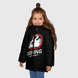 Куртка зимняя для девочки Бокс, цвет: 3D-черный — фото 2