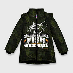 Куртка зимняя для девочки Рыбаку, цвет: 3D-черный