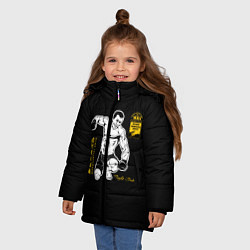 Куртка зимняя для девочки ММА, цвет: 3D-черный — фото 2
