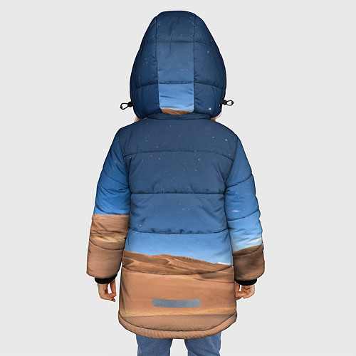 Зимняя куртка для девочки Пустыня / 3D-Черный – фото 4