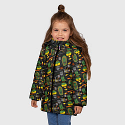Куртка зимняя для девочки Время порыбачить, цвет: 3D-светло-серый — фото 2