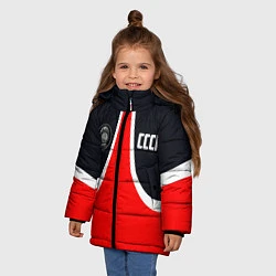 Куртка зимняя для девочки СССР ГАГАРИН, цвет: 3D-черный — фото 2