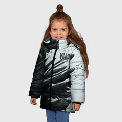 Куртка зимняя для девочки Resident Evil Village крылья, цвет: 3D-черный — фото 2