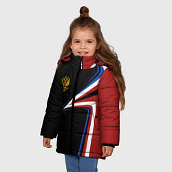Куртка зимняя для девочки РОССИЯ RUSSIA UNIFORM, цвет: 3D-красный — фото 2