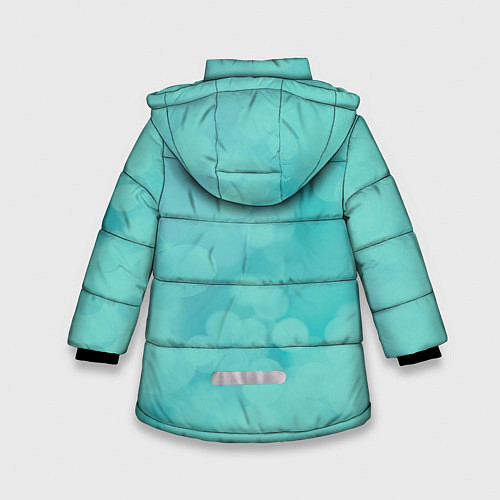 Зимняя куртка для девочки Золотые рыбки / 3D-Светло-серый – фото 2