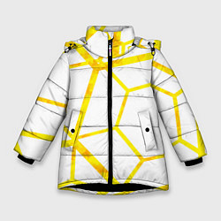 Куртка зимняя для девочки Hexagon, цвет: 3D-черный