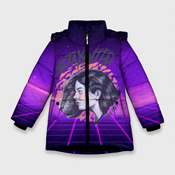 Куртка зимняя для девочки Девушка - пантера StayWild, цвет: 3D-черный