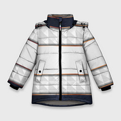 Зимняя куртка для девочки White 3d lines