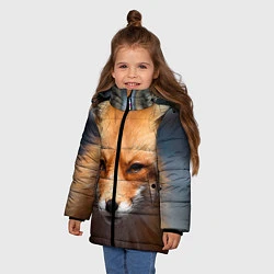 Куртка зимняя для девочки Хитрая лисица, цвет: 3D-черный — фото 2