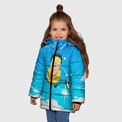 Куртка зимняя для девочки Марк Грэйсон Неуязвимый, цвет: 3D-черный — фото 2