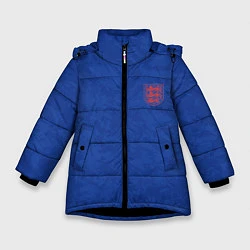 Куртка зимняя для девочки Выездная форма Сборной Англии, цвет: 3D-черный