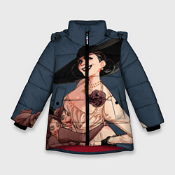 Куртка зимняя для девочки Леди Димитреску Мать, цвет: 3D-красный