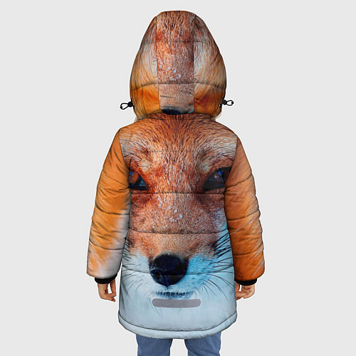 Зимняя куртка для девочки Мордочка лисы / 3D-Черный – фото 4