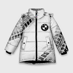 Куртка зимняя для девочки BMW ПРОТЕКТОР ШИН, цвет: 3D-черный