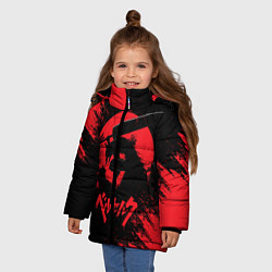 Куртка зимняя для девочки BERSERK red краска, цвет: 3D-черный — фото 2