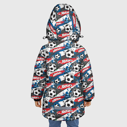 Зимняя куртка для девочки FOOTBALL / 3D-Черный – фото 4