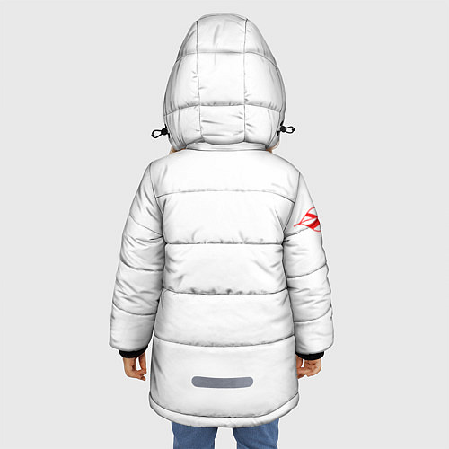Зимняя куртка для девочки Череп с рогами / 3D-Черный – фото 4