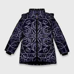 Куртка зимняя для девочки Узор, цвет: 3D-черный