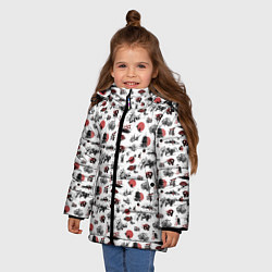 Куртка зимняя для девочки Япония, цвет: 3D-черный — фото 2