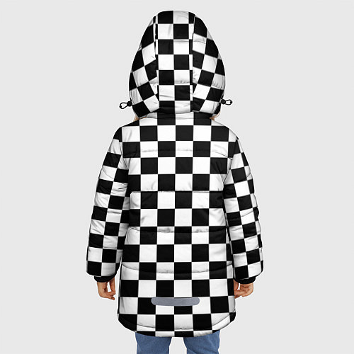 Зимняя куртка для девочки Шахматист / 3D-Черный – фото 4