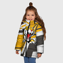 Куртка зимняя для девочки Тигр, цвет: 3D-красный — фото 2