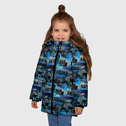 Куртка зимняя для девочки EXTREME, цвет: 3D-черный — фото 2