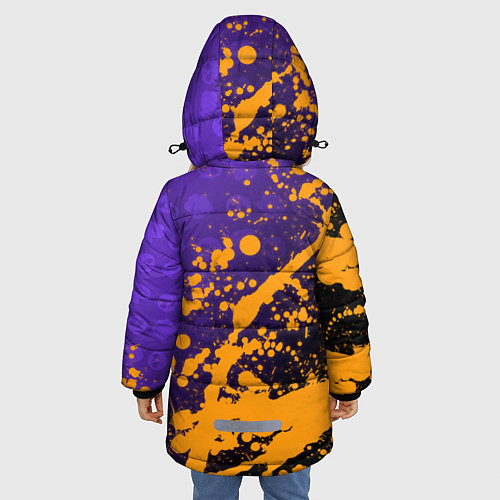 Зимняя куртка для девочки Грифф Griff / 3D-Черный – фото 4