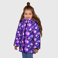 Куртка зимняя для девочки Galaxy, цвет: 3D-черный — фото 2
