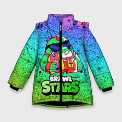 Куртка зимняя для девочки Базз Buzz Brawl Stars, цвет: 3D-черный