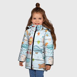 Куртка зимняя для девочки Детские рисунки, цвет: 3D-красный — фото 2