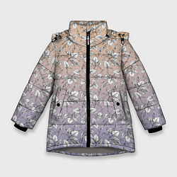 Куртка зимняя для девочки Плющ и градиент, цвет: 3D-светло-серый
