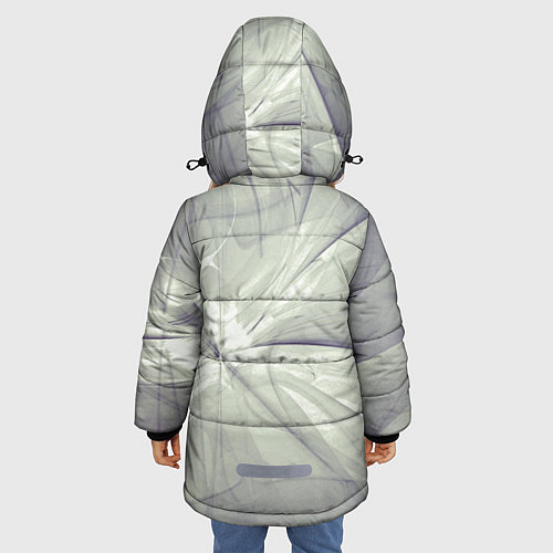 Зимняя куртка для девочки Одуванчики / 3D-Черный – фото 4