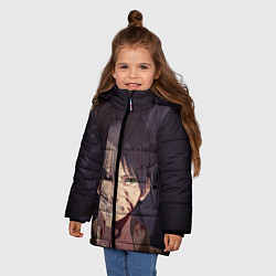Куртка зимняя для девочки Атака титанов, цвет: 3D-светло-серый — фото 2