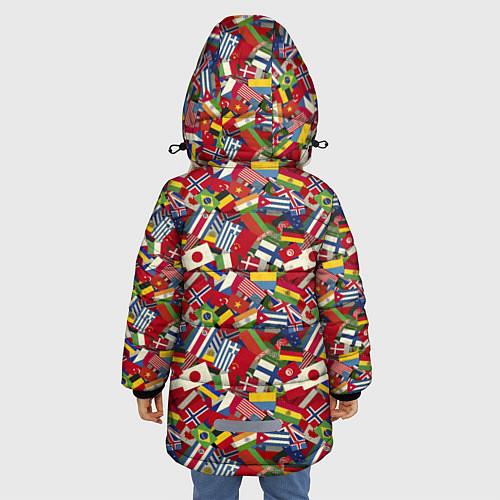 Зимняя куртка для девочки Страны Мира / 3D-Черный – фото 4