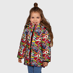 Куртка зимняя для девочки Страны Мира, цвет: 3D-черный — фото 2