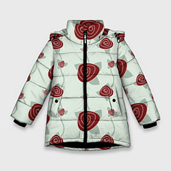 Зимняя куртка для девочки Узор розы
