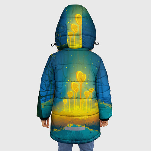 Зимняя куртка для девочки Пикачу гейша / 3D-Черный – фото 4