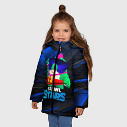 Куртка зимняя для девочки Базз Buzz Brawl Stars, цвет: 3D-черный — фото 2